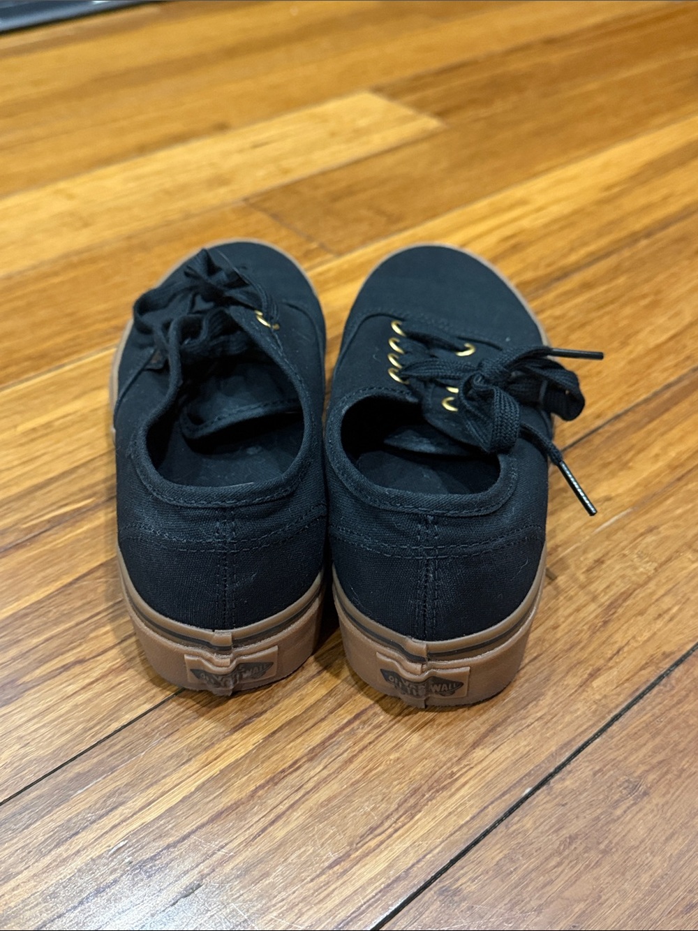 Vans Black Canvas Sneakers with Gum Sole - Picture 4 of 7